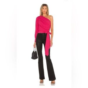 Amanda uprichard one shoulder top pink xs